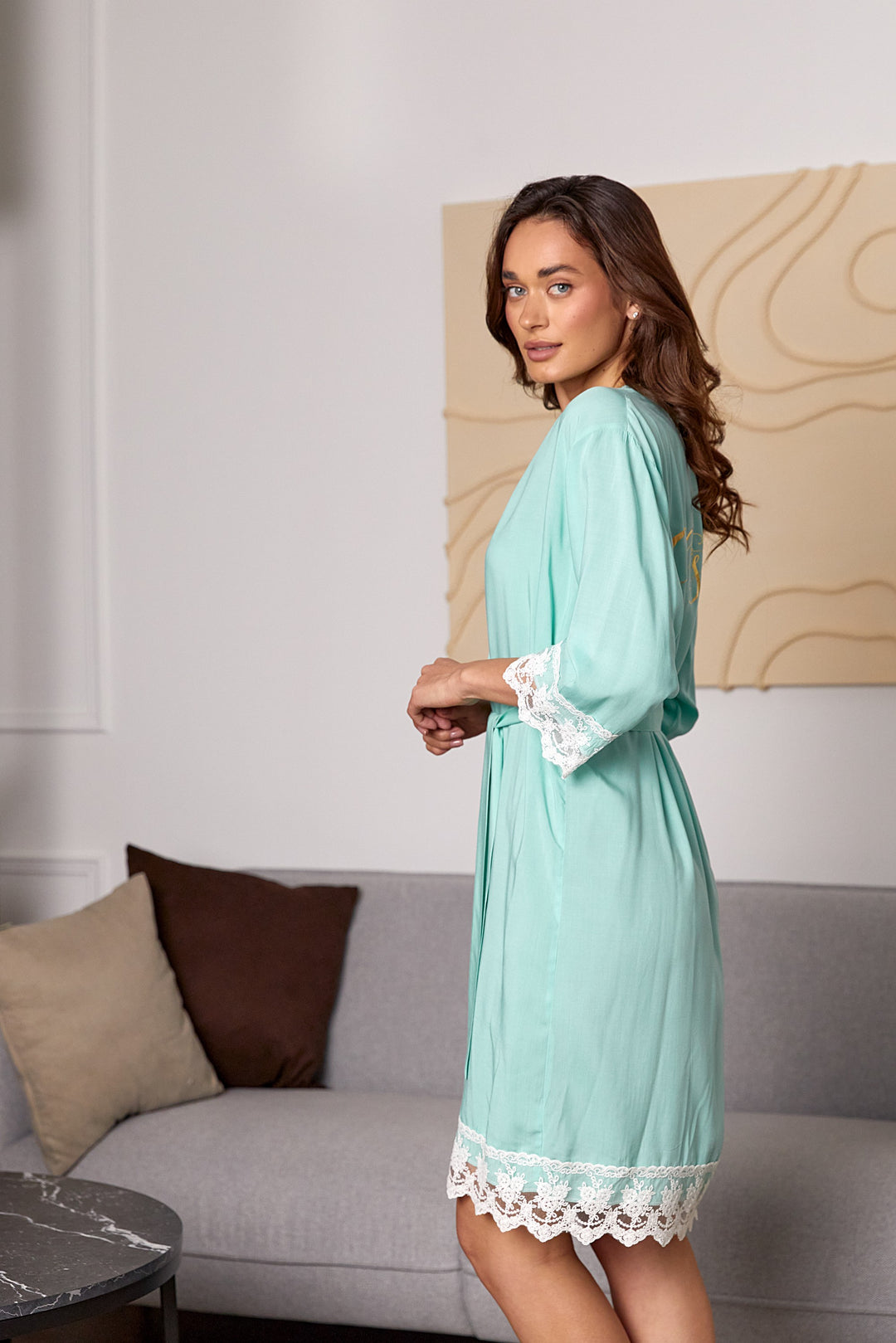 Personalized Cotton Lace Robes