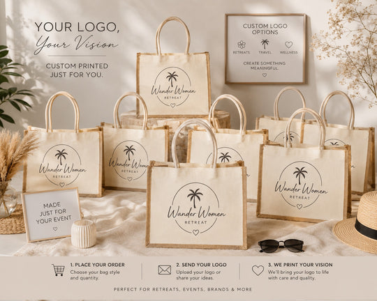Custom Logo & Text Tote Bags. Welcome Bags, Corporate Totes & Event Bags