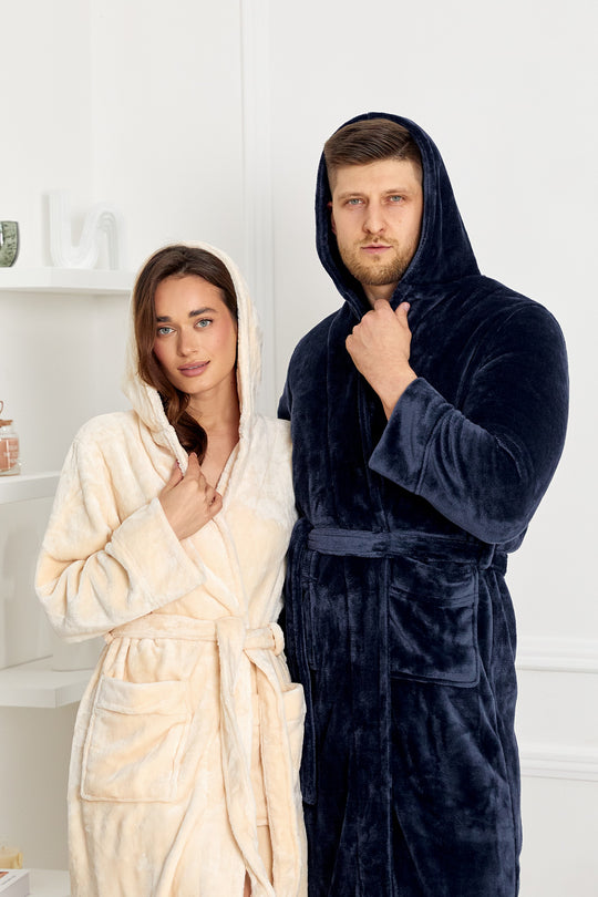 Custom Infinity Long Hooded Bathrobes