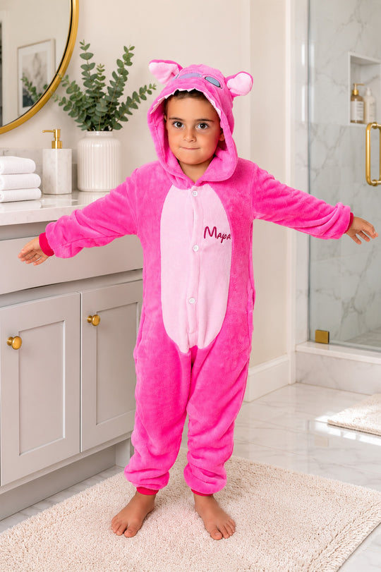 Personalized Kids Trendy One Piece Pajamas