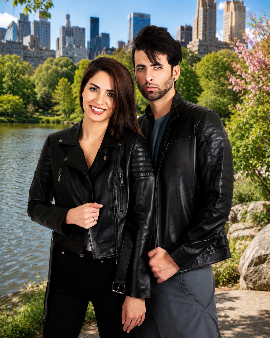 Matching Leather Jacket for Him and Her