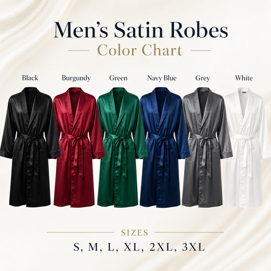 High Quality Unisex Custom Logo Satin Robes – Personalized Luxury Corporate & Spa Robes