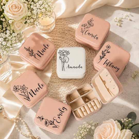 Personalized Birth Flower Jewelry Box