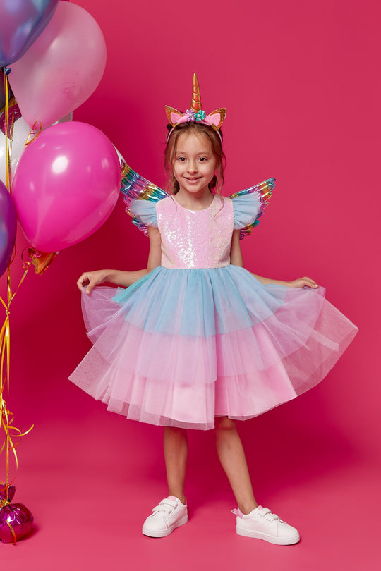 Sequin Unicorn Dress Set