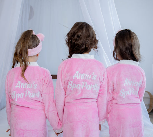 Spa Party Personalized Bathrobes for Kids