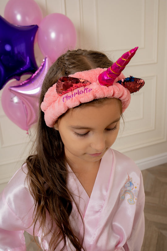 Kids Unicorn Horn Soft Spa Headbands