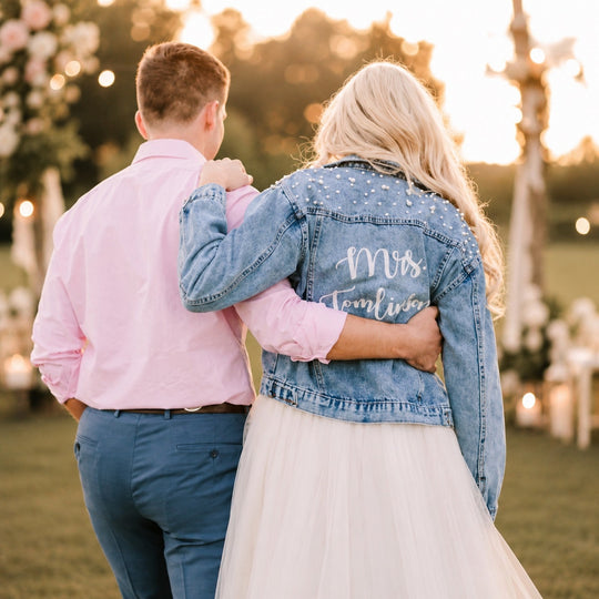 Personalized Mrs Bridal Jean Jacket