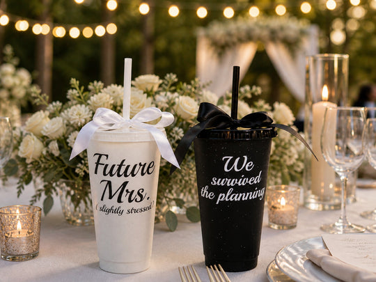 Customized Plastic Tumblers with Bow, Bridal Party Cups, Bachelorette Party Cups, Future Mrs Cup, Funny Bridesmaid Tumblers, Reusable Party Cups