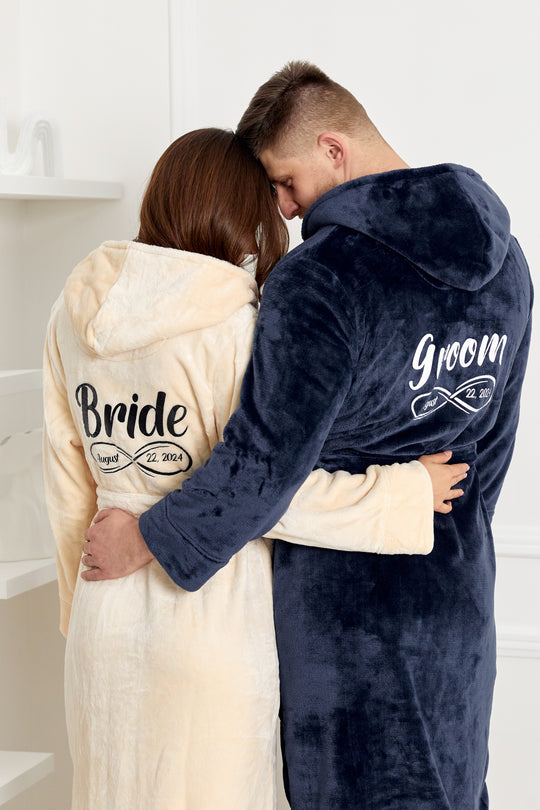 Custom Infinity Long Hooded Bathrobes