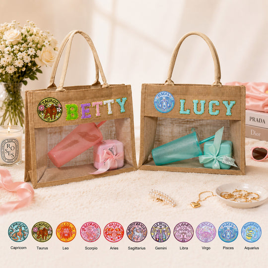Personalized Zodiac Tote Bag. Custom Astrology Gift