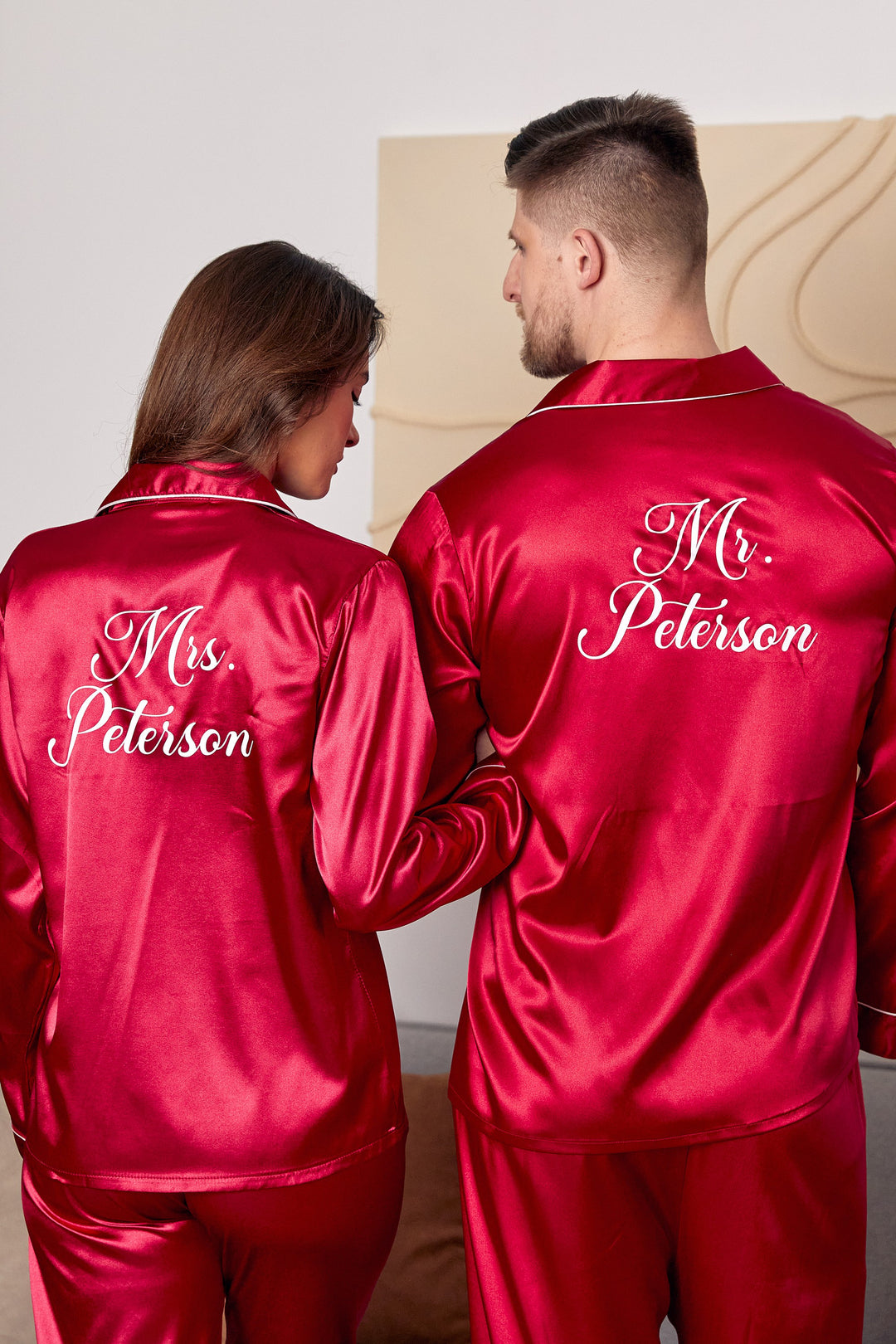 Personalized Satin Pajamas for Men and Women