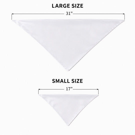 Wedding Custom White Satin Bandana for Dogs