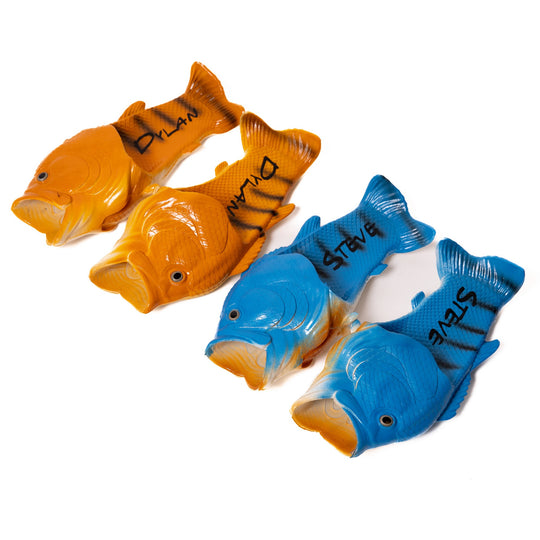 Funny Fish Sandals for Men, Fishing Gift for Dad, Fisherman Gift, Novelty Fish Slippers, Gag Gift for Him, Fishing Lover Gift