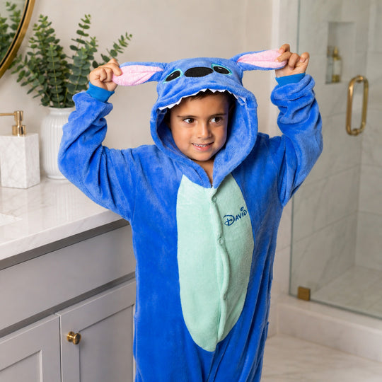 Personalized Kids Trendy One Piece Pajamas