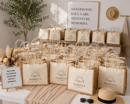 Custom Logo & Text Tote Bags. Welcome Bags, Corporate Totes & Event Bags