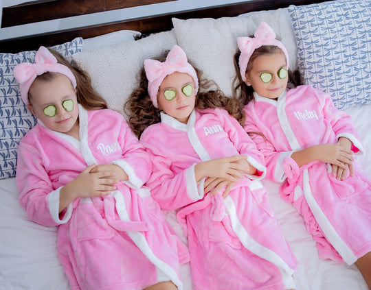 Spa Party Personalized Bathrobes for Kids