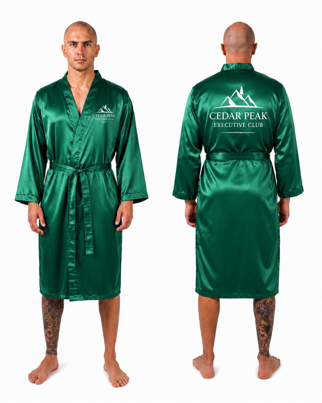 High Quality Unisex Custom Logo Satin Robes – Personalized Luxury Corporate & Spa Robes