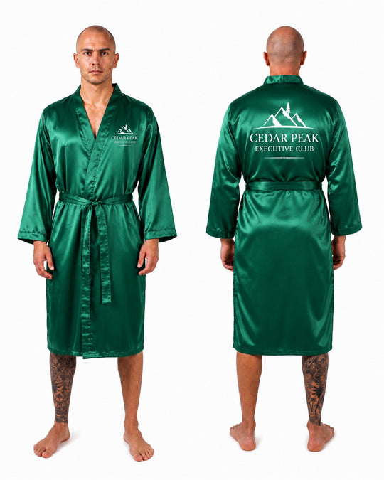 High Quality Unisex Custom Logo Satin Robes – Personalized Luxury Corporate & Spa Robes