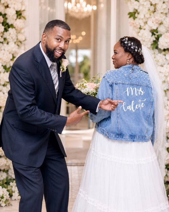 Personalized Mrs Bridal Jean Jacket