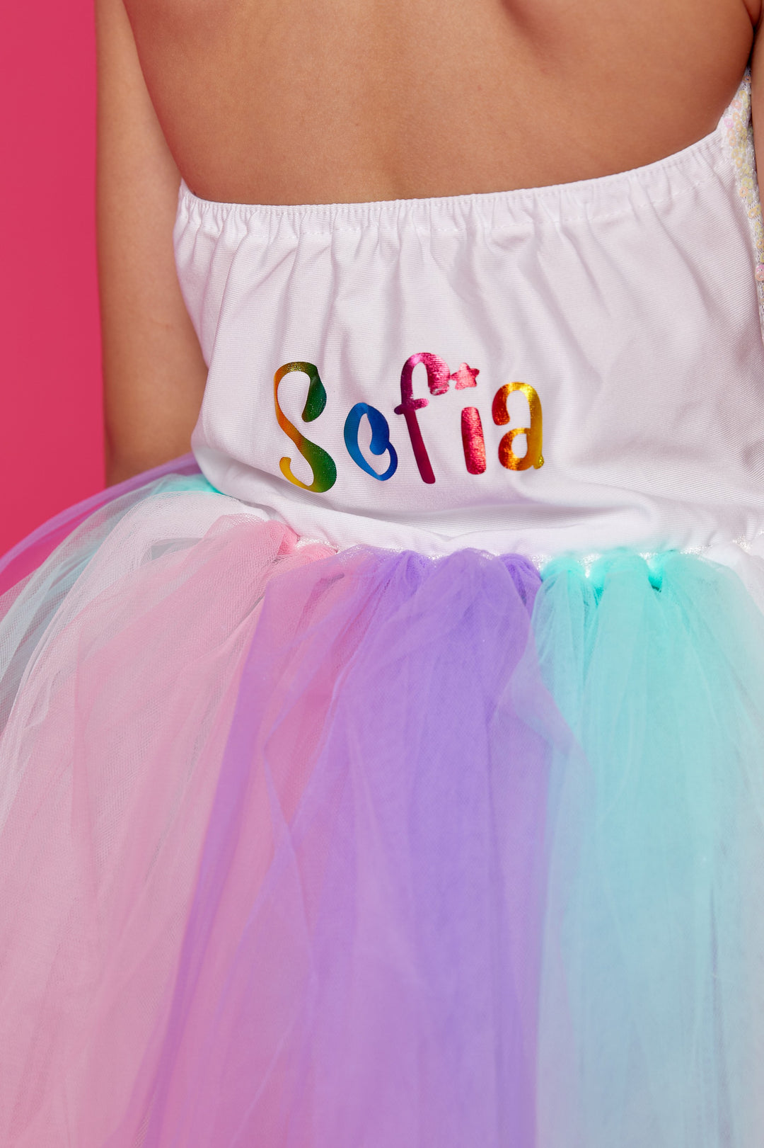 Girls LED Unicorn Personalized Dress