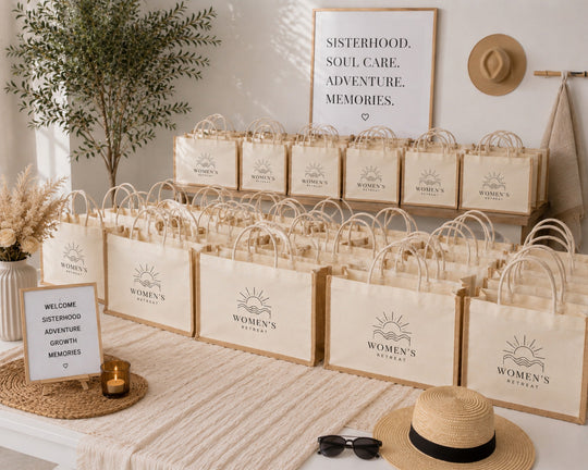 Custom Logo & Text Tote Bags. Welcome Bags, Corporate Totes & Event Bags