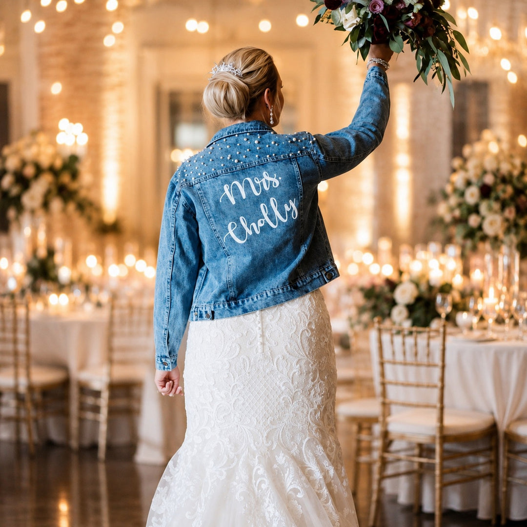 Personalized Mrs Bridal Jean Jacket