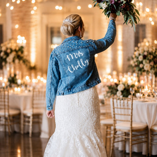 Personalized Mrs Bridal Jean Jacket