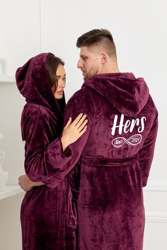 Custom Infinity Long Hooded Bathrobes