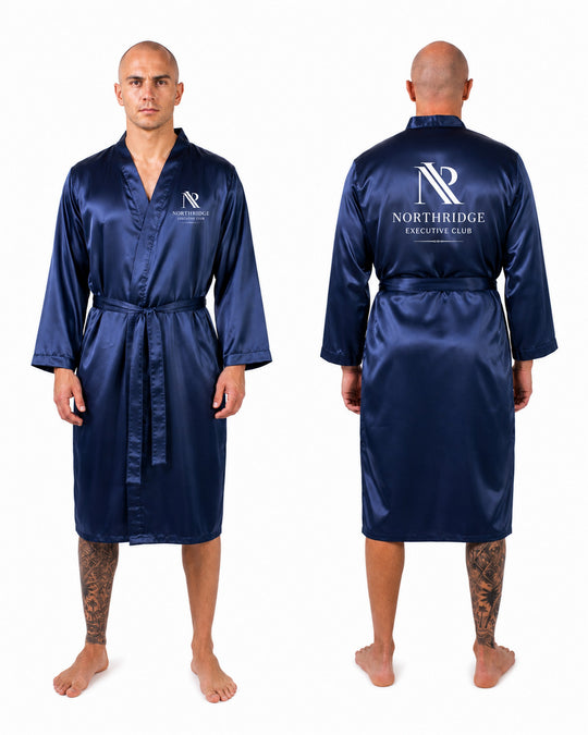 High Quality Unisex Custom Logo Satin Robes – Personalized Luxury Corporate & Spa Robes