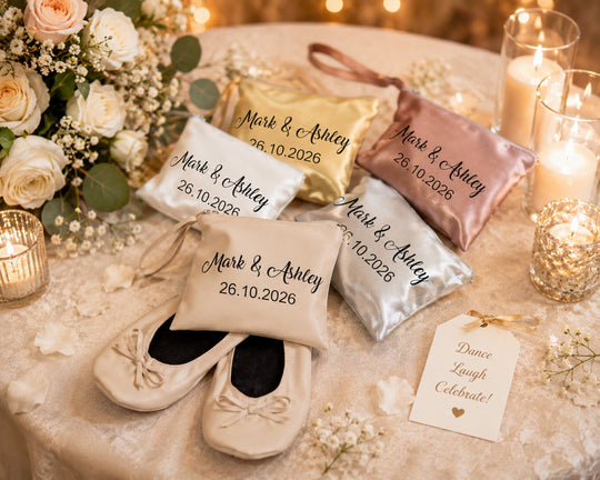 Foldable Personalized Ballet Flats / Dancing Flats for Wedding Guests