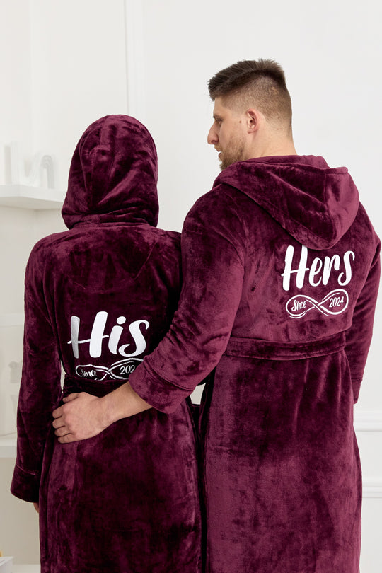 Custom Infinity Long Hooded Bathrobes