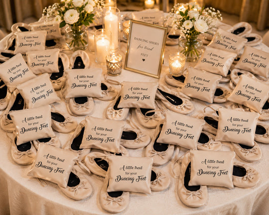 Foldable Personalized Ballet Flats / Dancing Flats for Wedding Guests
