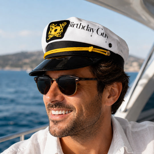 Nautical Custom Captain & Sailor Hats. Personalized Party Hats
