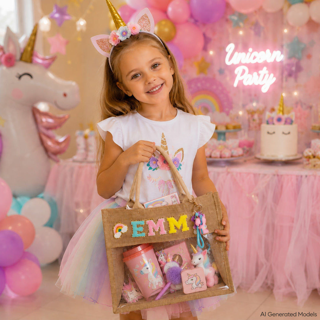 Personalized Unicorn Tote Bag