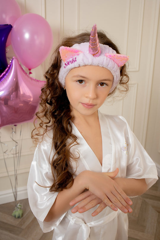 Kids Unicorn Horn Soft Spa Headbands