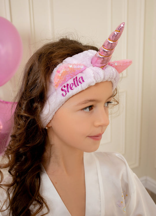 Kids Unicorn Horn Soft Spa Headbands