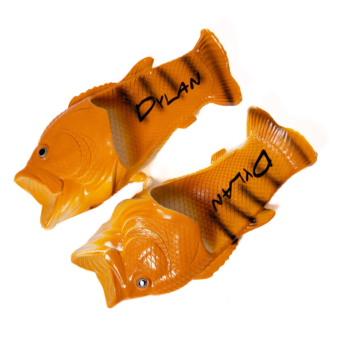 Funny Fish Sandals for Men, Fishing Gift for Dad, Fisherman Gift, Novelty Fish Slippers, Gag Gift for Him, Fishing Lover Gift