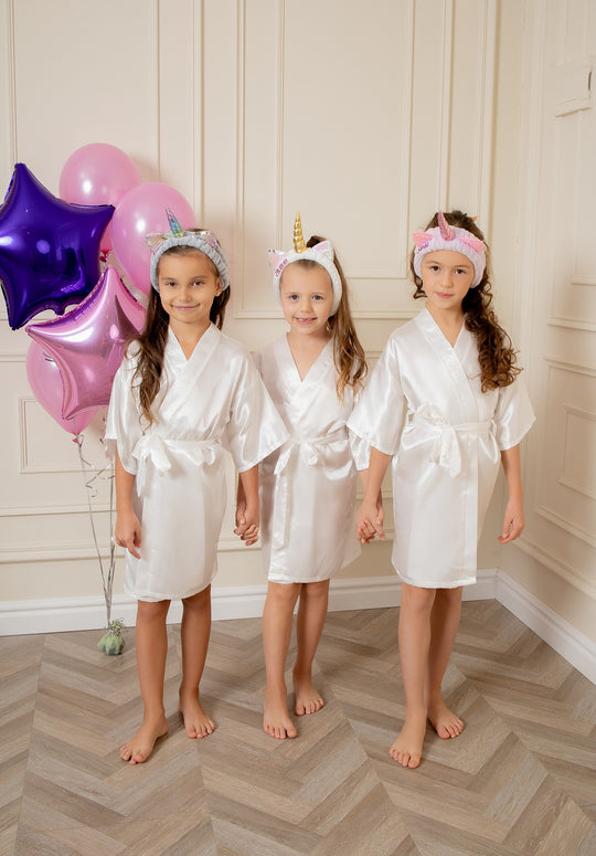 Unicorn Personalized Kids Satin Robes