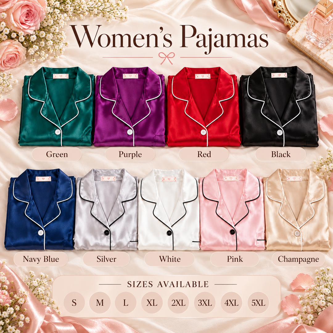 Custom Long Satin Pajamas