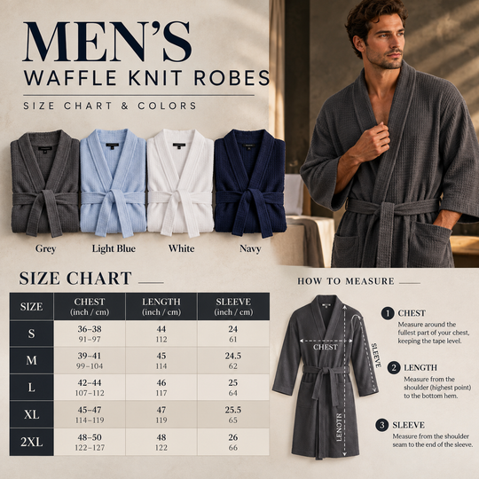 Men's Waffle Knit Customized Robe