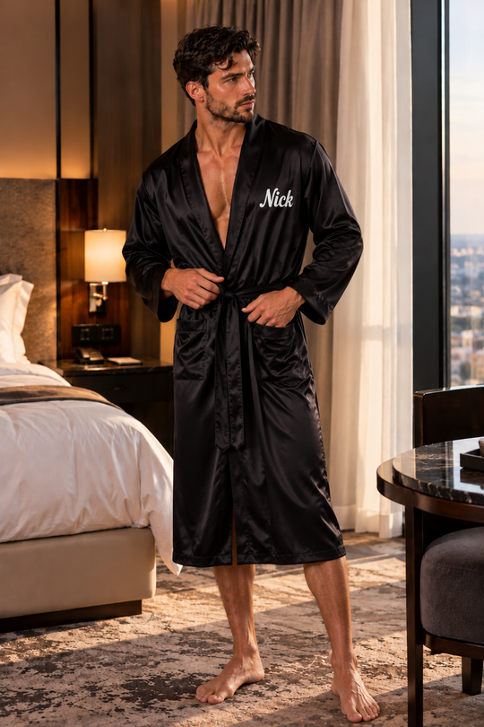 Customized Men's Satin Robe
