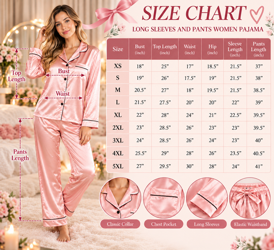 Custom Long Satin Pajamas