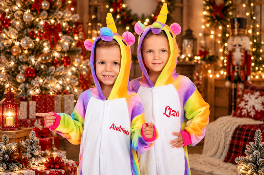Family Matching Unicorn Rainbow One size Pajamas