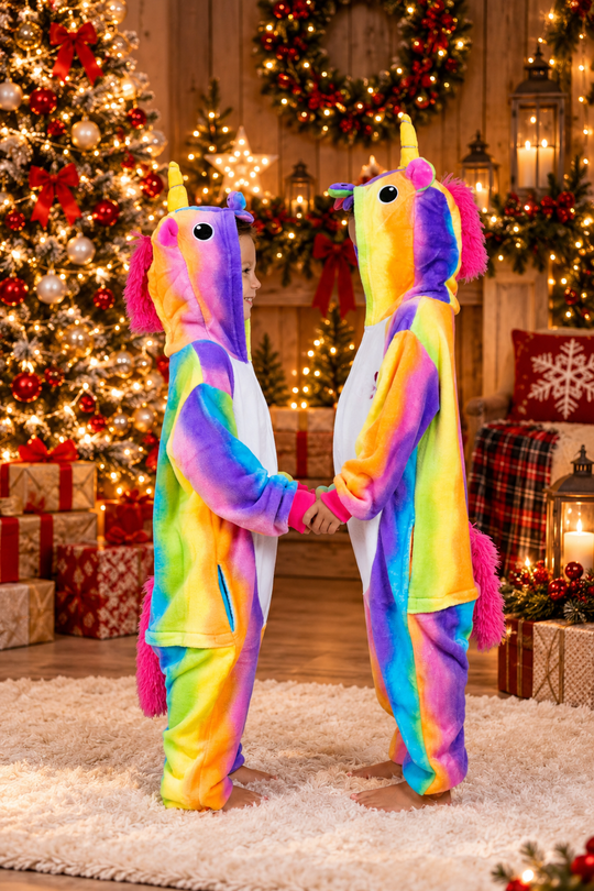 Family Matching Unicorn Rainbow One size Pajamas