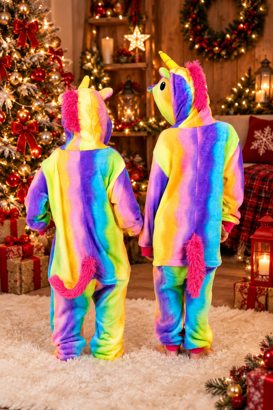 Family Matching Unicorn Rainbow One size Pajamas