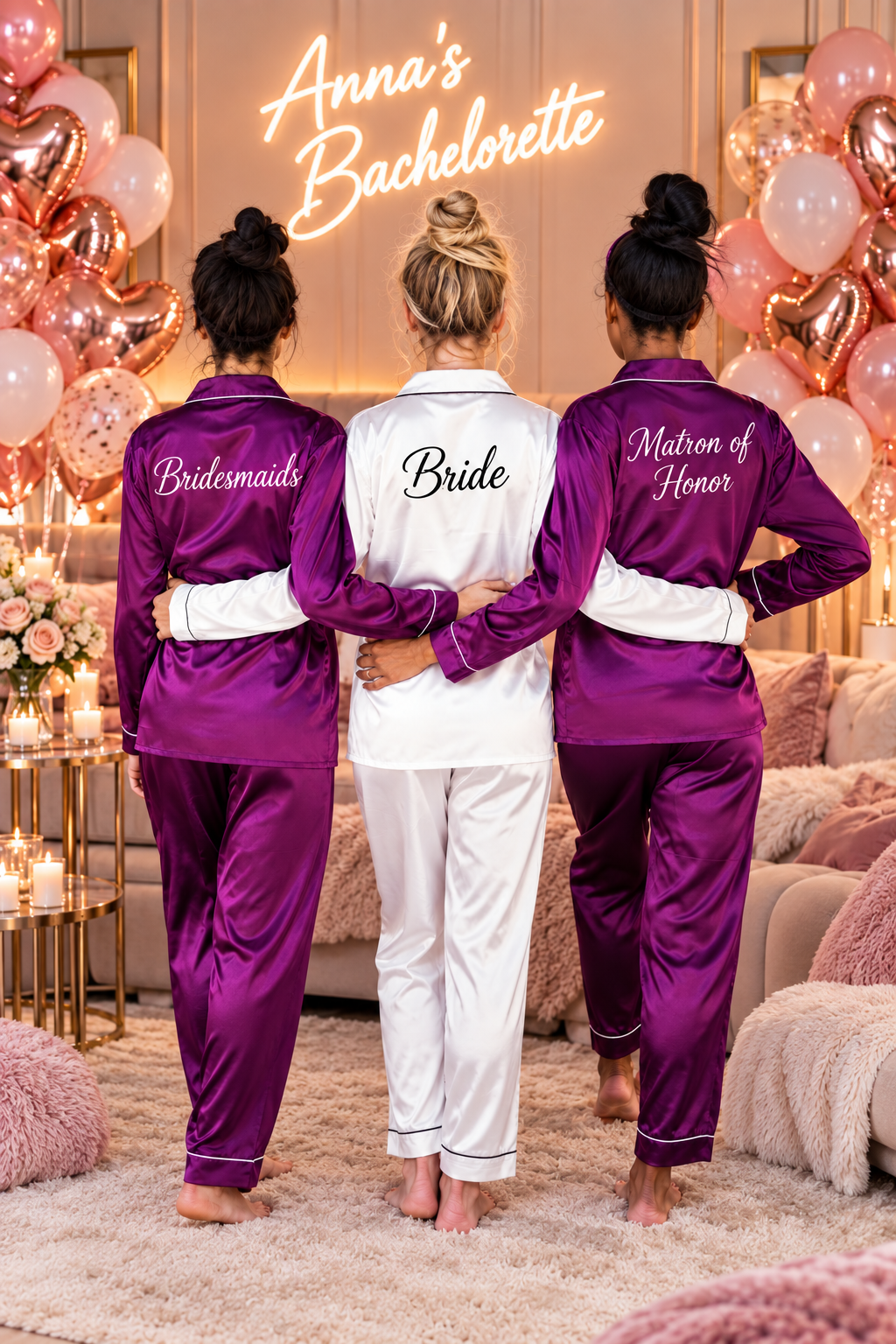 Custom Long Satin Pajamas