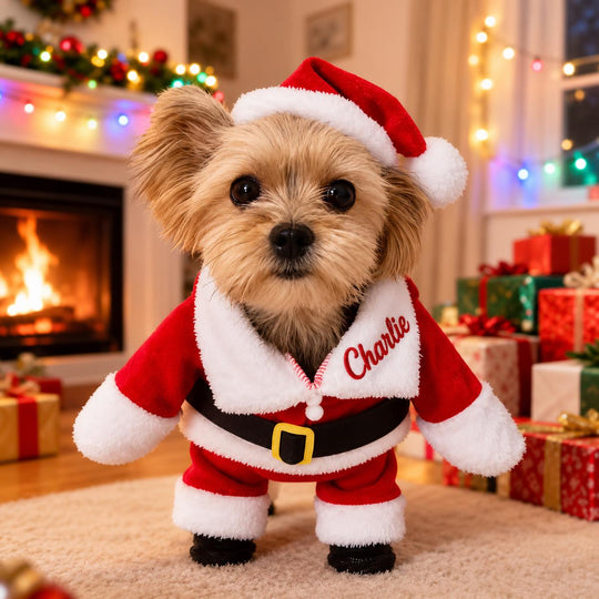 Xmas Dog Costume with Custom Name