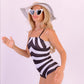 Barbie Black and White Retro One Piece Swimsuit Movie Outfit
