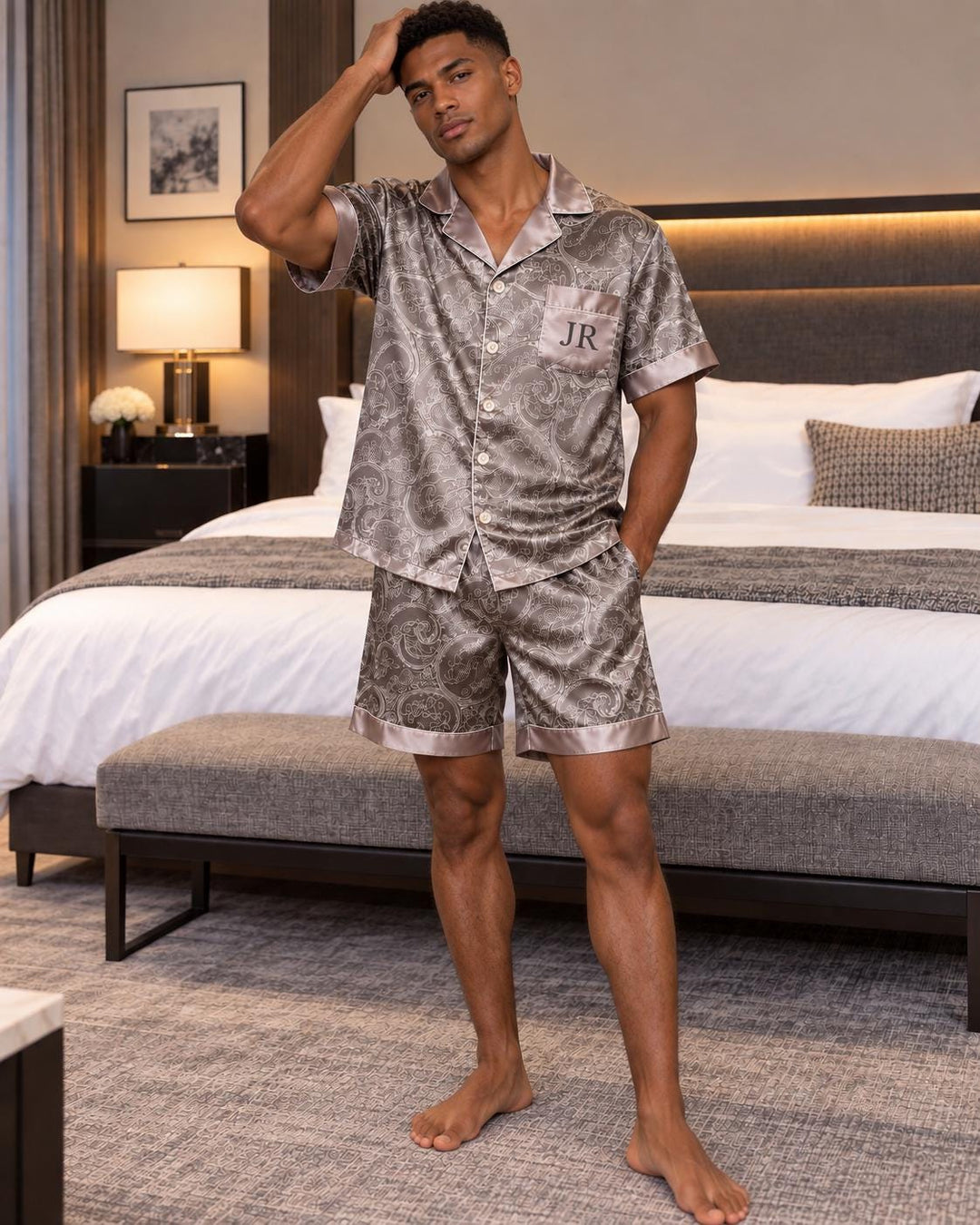 Personalized Mens Satin Pajamas
