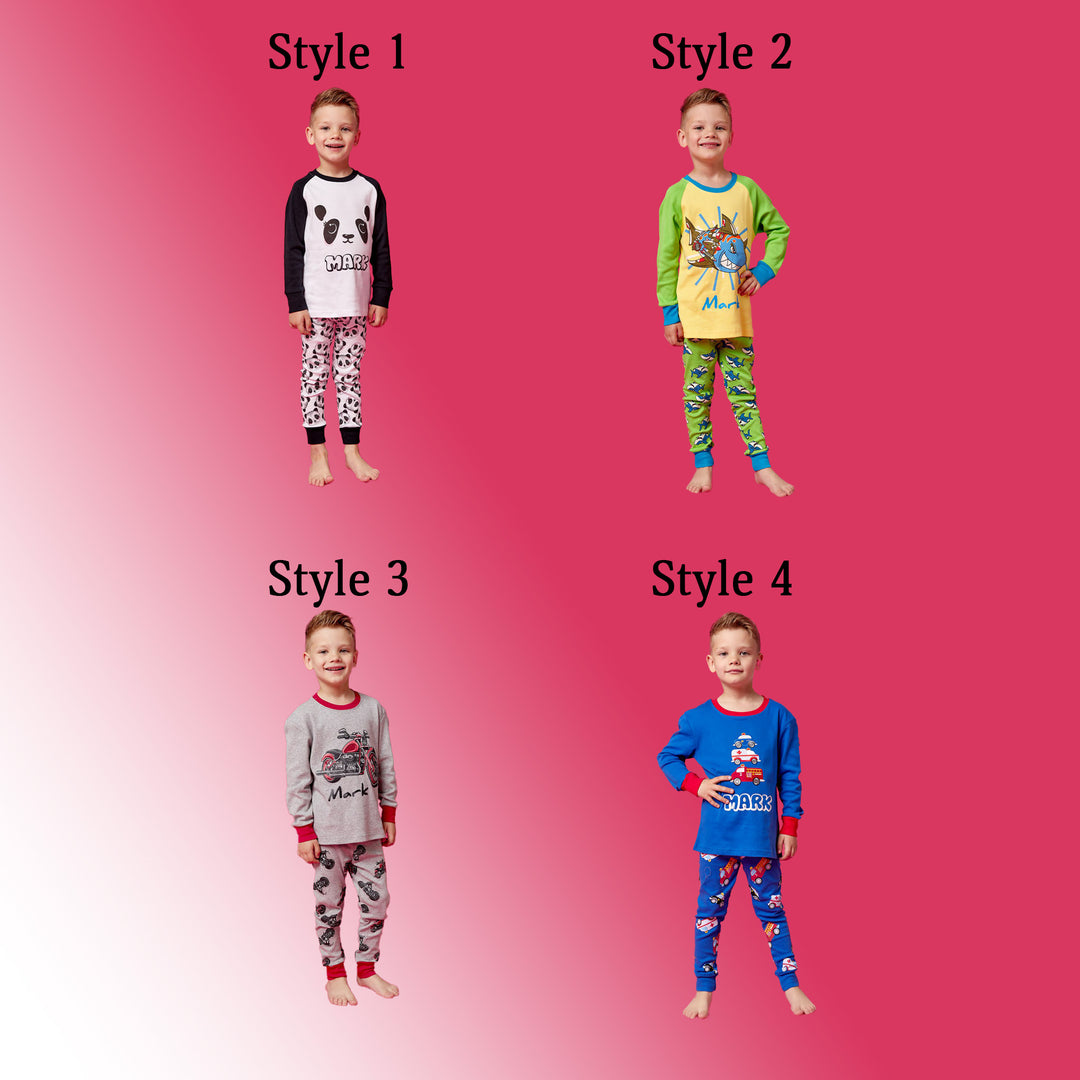 Boys Personalized Cotton Pajamas